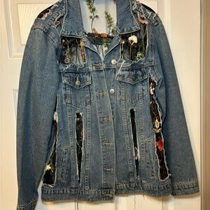 Embroidered Floral Denim Jacket
